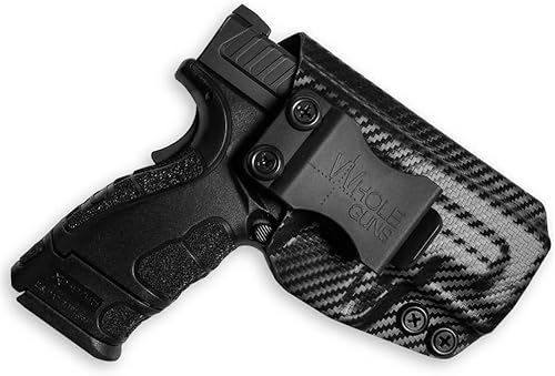 WHOLEGUNS - Funda clásica IWB KYDEX de fibra de carbono de cubierta completa - Cintura interior - Retención de inclinación y Posi-Click - 100%