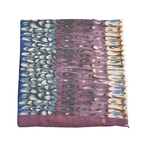 Elegant Multi Color Feather Print Frayed Edge Fashion Scarf Shawl Wrap4