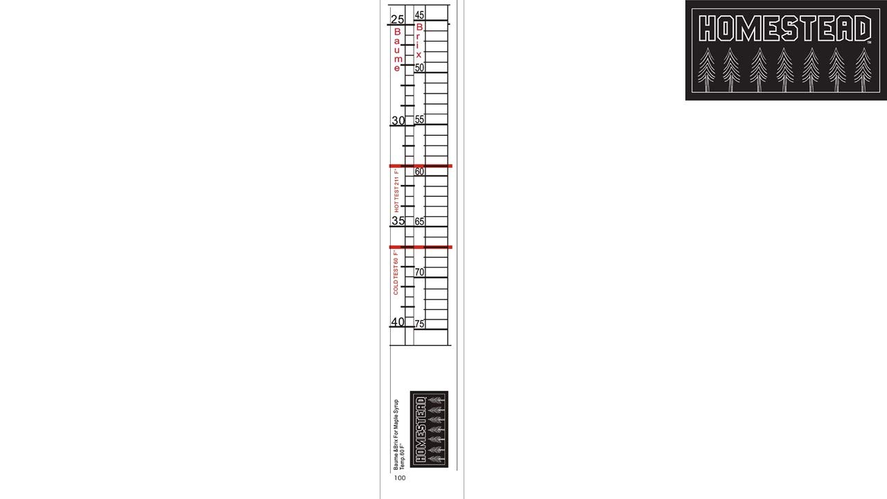 Maple Syrup Hydrometer Measure Sugar and Moisture Content (Density