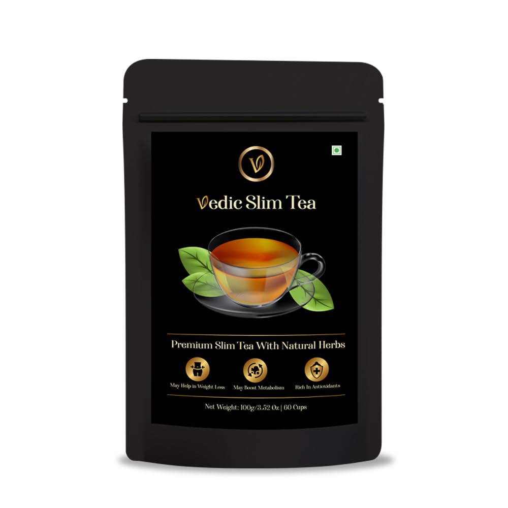 Baton Vedic Slimming Green Tea 100g | 18 Herbal Blend for Weight Management, Gut Health & Body Cleanse | Natural Detox Infusion | No Added Sugar | Daily Wellness Drink for Men & Women Pack of 1-image-8