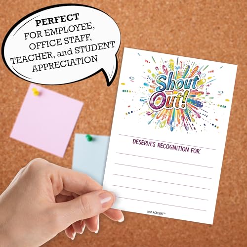 Hat-Acrobat-50-Shout-Out-Cards-Recognition-Cards-for-Employees-Encouragement-Cards-for-Public-Service-Recognition-Week-Employee-Appreciation-Day-or-Teacher-Appreciation-Postcards-Splash
