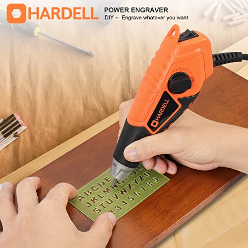 HARDELL 15W Engraver,5 Speed Etching Power Tool Equipped with Soft Rubber Handle and Tungsten