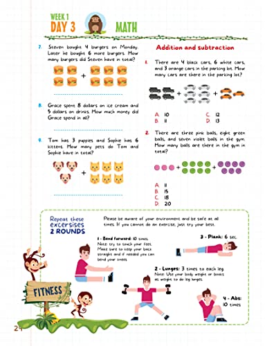 Kids Summer Academy by ArgoPrep - Grades 1-2: 8 Weeks of Math, Reading, Science, Logic, Fitness and Yoga | Online Access Included | Prevent Summer Learning Loss - Image 5