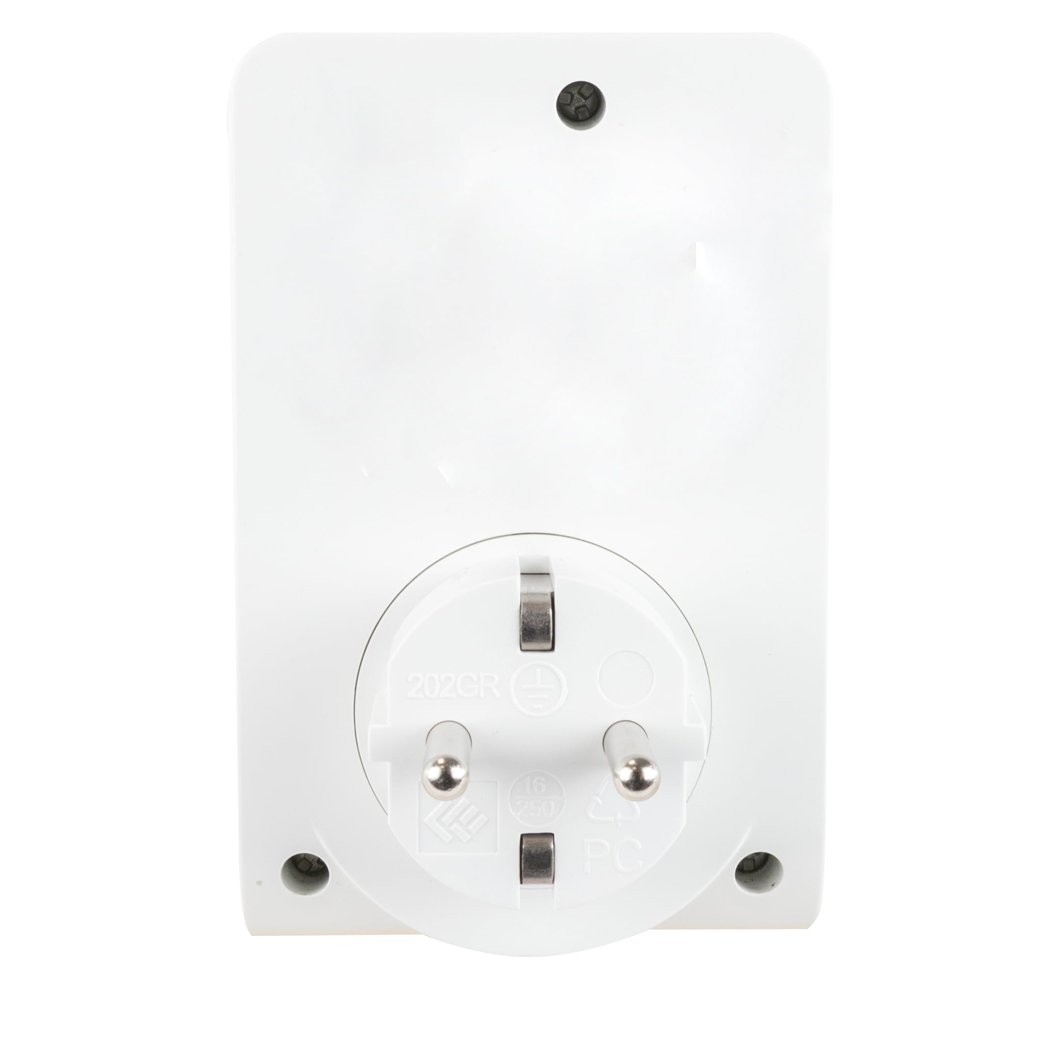 REV Ładowarka USB – adapter gniazda wtykowego z praktyczną półką na smartfon, w zestawie USB (typ A i C), gniazdko 230 V, kolor biały