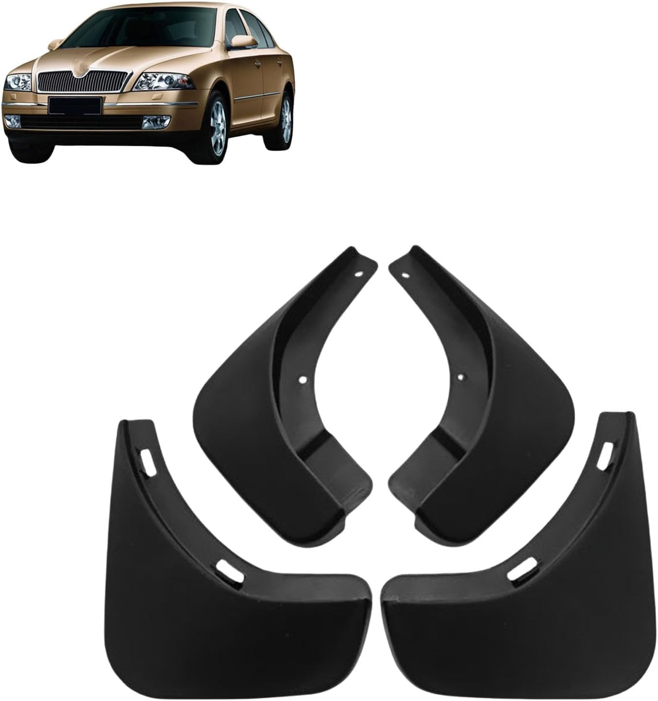 liufangfc 4PCS Heavy Duty Rubber Mud Flaps for Skoda Octavia 2014-2016