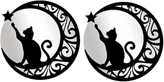 BESPORTBLE 2 Pçs Espelho De Adesivo De Parede Decoração De Casa Decalques De Janela Espelho Guarnição Teto Adesivos De Parede Adesivo De Parede Espelho Acrílico Adesivo De Parede