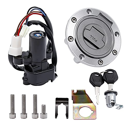 SYOWADA Motorcycle Ignition Switch Fuel Gas Tank Cap Seat Lock with Key Set Replacement for Yamaha YZF R1 R6 FZ6 by SYOWADA - Used condition - US$25.64