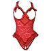 Shirley of Hollywood Women's Plus-Size Plus Peek A Boo Lace Teddy