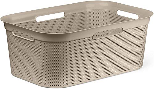 Rotho Brisen Wäschekorb 40l mit 4 Griffen, Kunststoff
