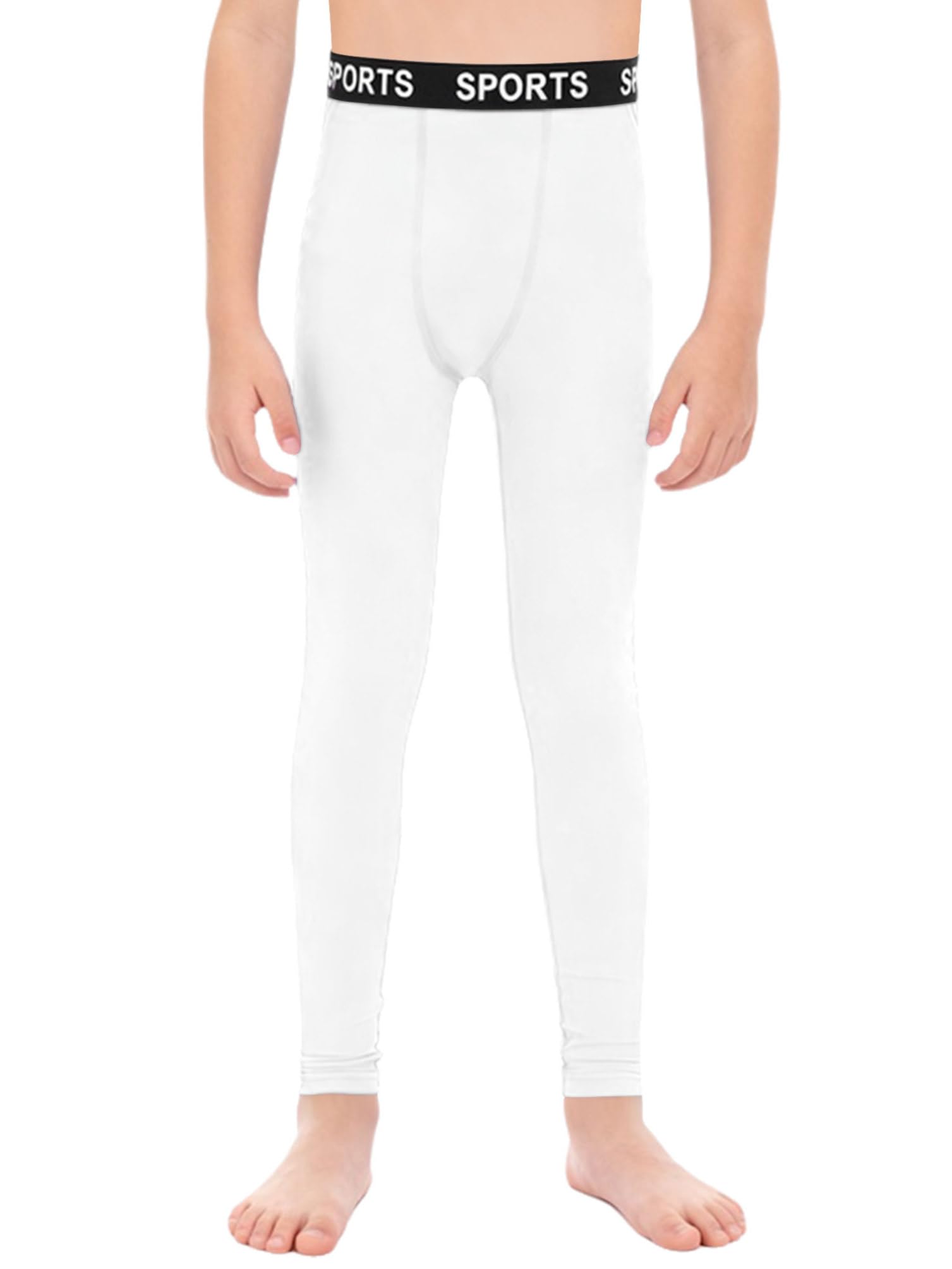 inhzoy Calzamaglia da Corsa Running Jogging Bambino e Ragazzo Fitness Leggings Sportivi da Allenamento a Vita Alta Pantaloni Compression Calcio Basket Sportswear
