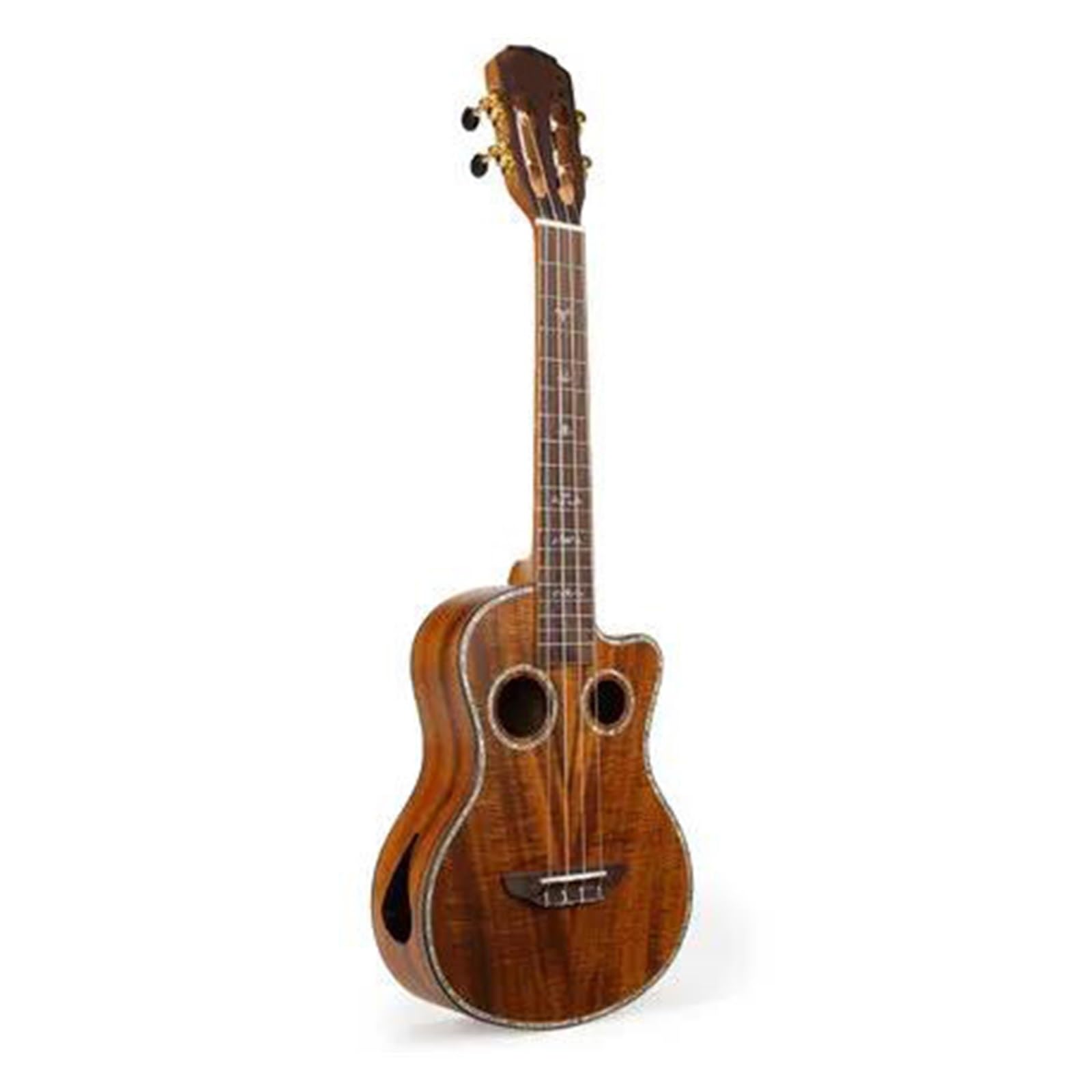 26 Calowe Mini Ukulele Z Drewna Akacjowego Z Dwoma Otworami Dźwiękowymi Zawiera Etui I Akcesoria Ukulele Dla Dorosłych
