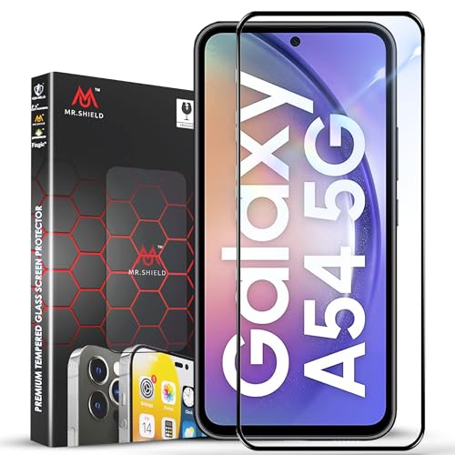 Image of Mr.Shield Top-Notch HD+ Tempered Glass Screen Protector Guard for Samsung Galaxy A54 5G (6.4 Inch), 9H Hardness, Military Grade Protection, Easy Installation kit