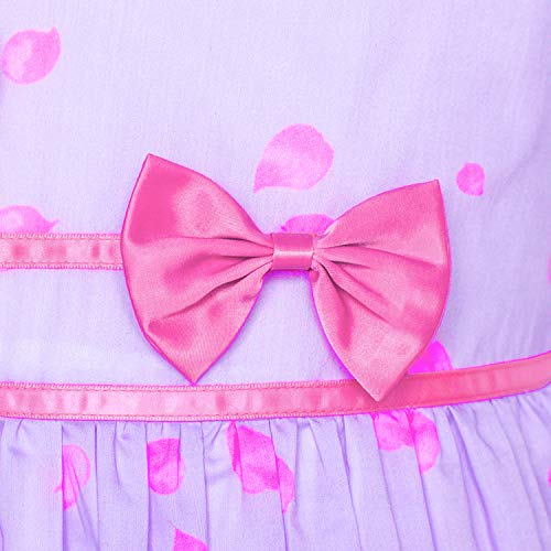 Sunny Fashion Robe Fille Pourpre Licorne Fleur Été Robe d'été 9-10 Ans – vue 5
