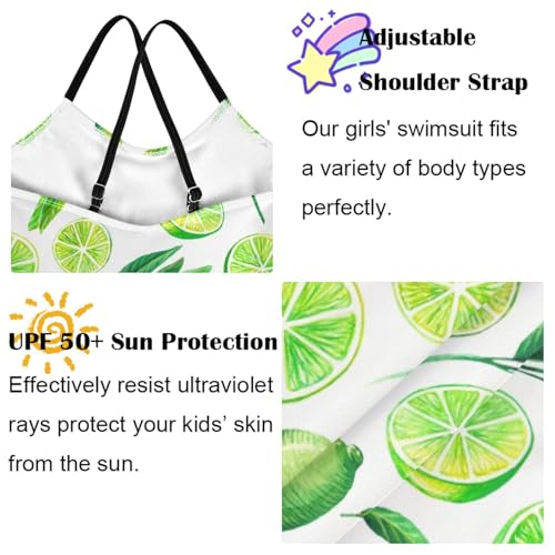 Image of Girls One Pieces Swimsuit Cute Beach Swimwear with Adjustable Strap 3-10 Years