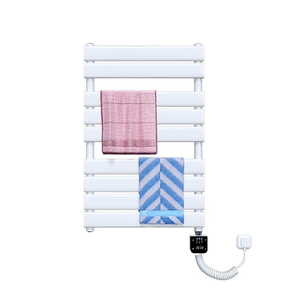 Buy Heated Towel Rail Chrome Electric Towel Rail Thermostat, 500mm Wide White Thermostatic