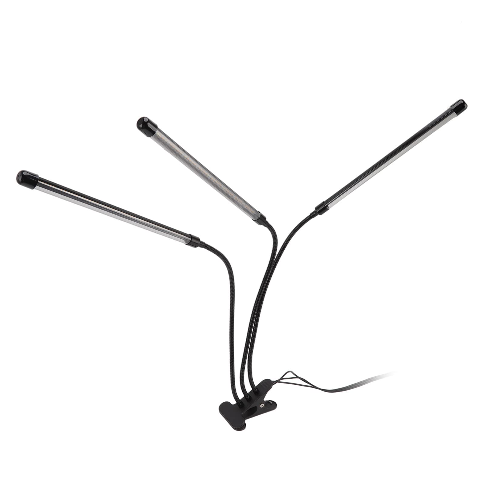 GooingTop LED-Wachstumslicht, 3-Kopf-Clip-Pflanzenlicht, 3-Kopf-Clip-Pflanzenwachstumslampe, 3-Kopf-Clip-LED-Wachstumslicht, Dimmbare USB-LED-Pflanzenwachstumslampe mit Timer für