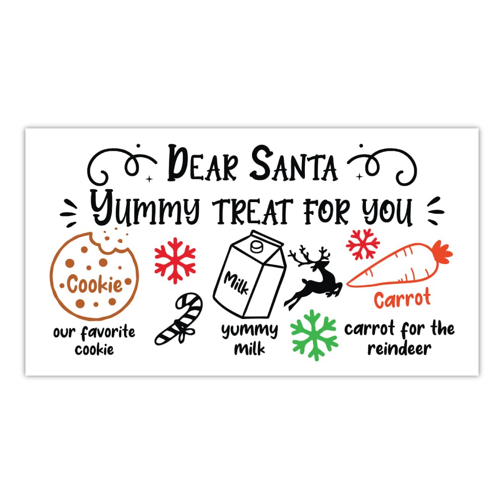 Pack of 24 Christmas Party Stickers (64 mm x 33.8 mm) Christmas Decorations Labels Santa Cookie Stickers for Party Bags, Crafts and Sweet Cones Papa Prints®