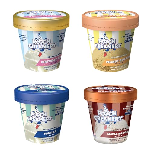 Pooch Creamery 4-Pack Dog Ice Cream Variety