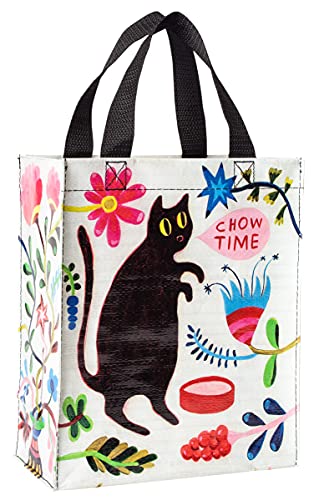 Blue Q Handy Tote ~ Kitty Says it's Chow Time. Reusable lunch sack, gift bag, sturdy and easy to clean, made from 95% recycled material, 10