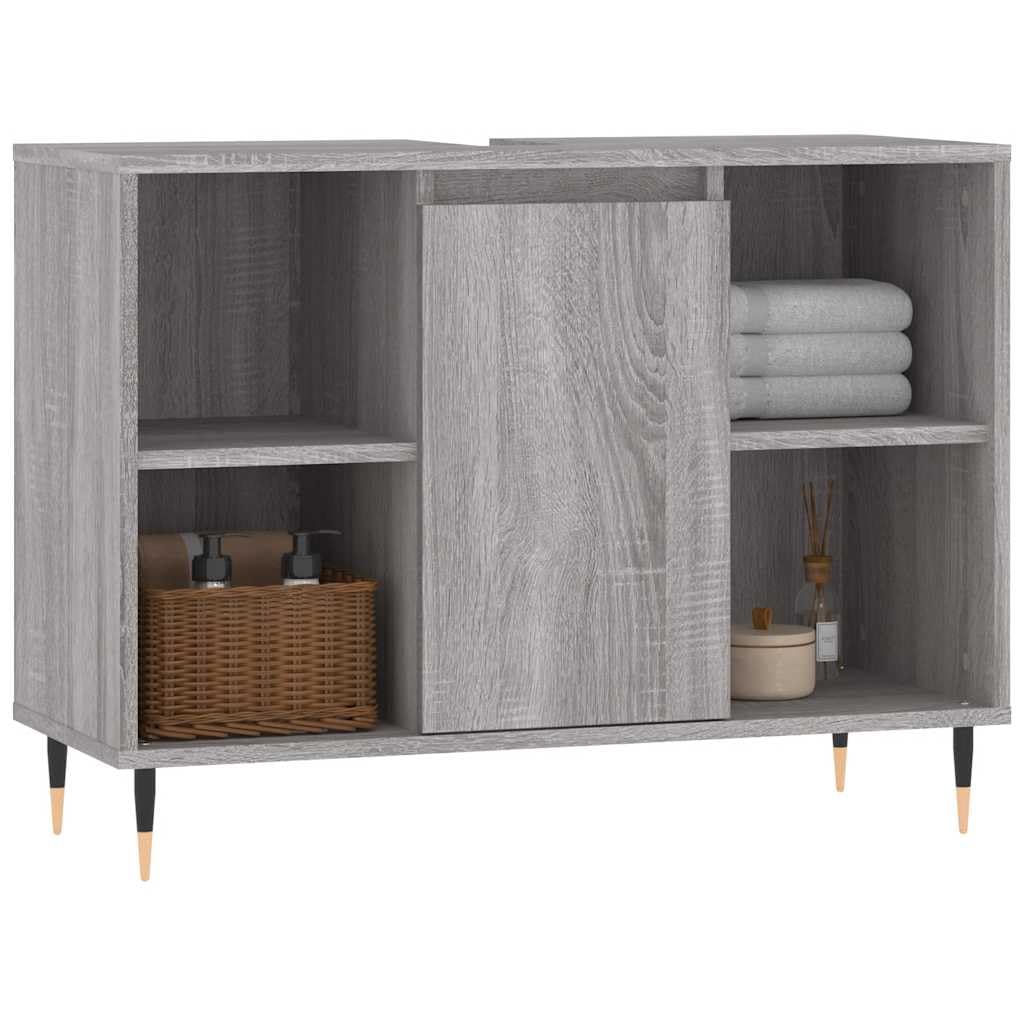 Armadietto da bagno grigio Sonoma, 80 x 33 x 60 cm, in legno