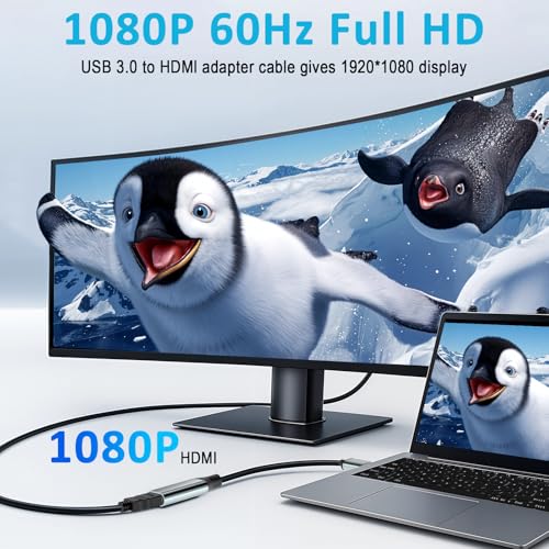 Image of USB to HDMI Adapter USB 3.0 to HDMI Converter
