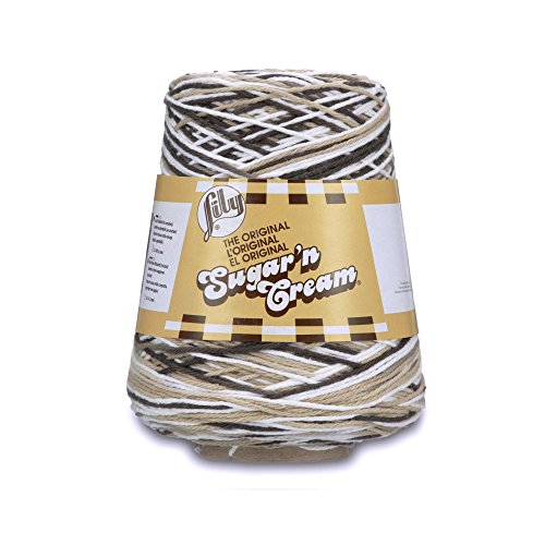 Image of Lily Sugar'n Cream Cotton Cone Yarn, 14 oz, Chocolate Ombre, 1 Cone