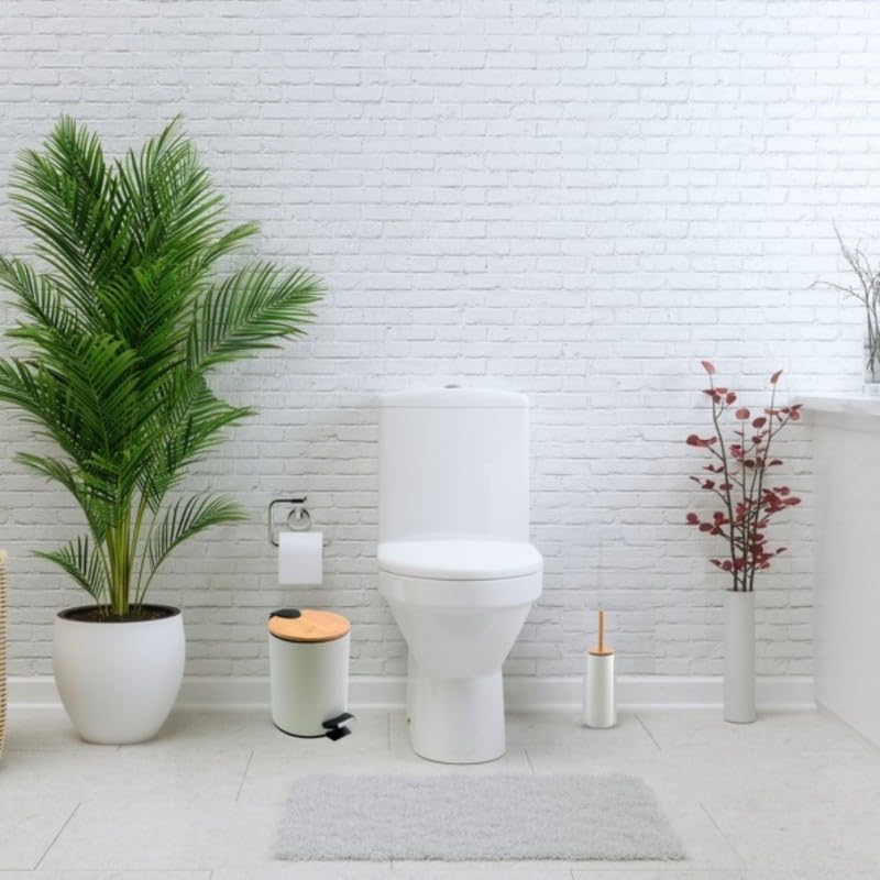 Spirella Set Poubelle à pédale 5L & Brosse WC Adonis Blanc
