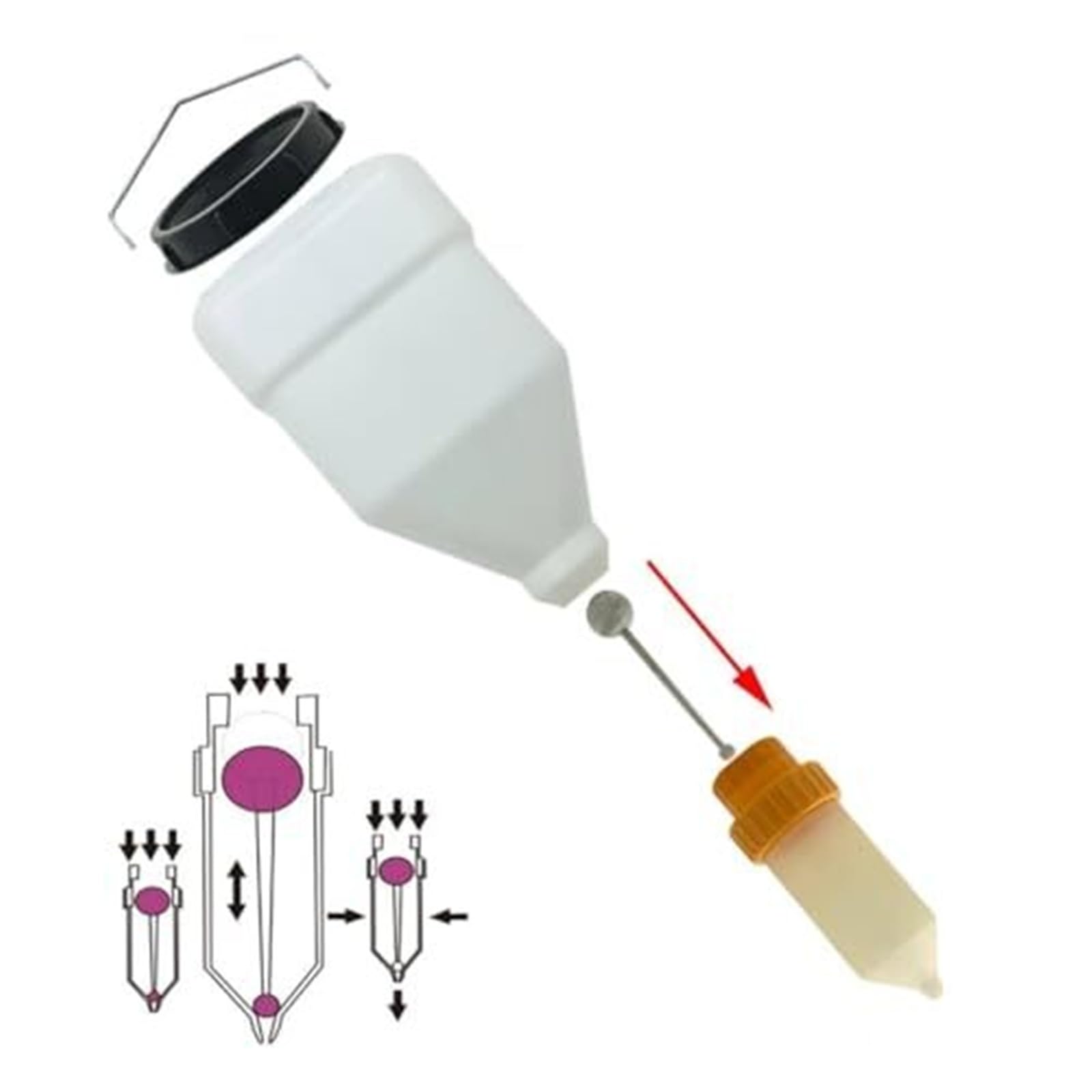 Dozownik do przypraw o dużej pojemności, szczelna butelka z dozownikiem sosów 3,5 l / 5,5 l, do keczupu, musztardy, majonezu i sosu sałatkowego - idealny do grilla, imprez i gotowania (2 sztuki, 5,5 l