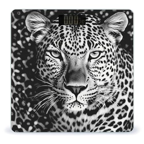 Báscula Digital de Baño con Sensor Preciso Diseño Leopardo miniatura 1