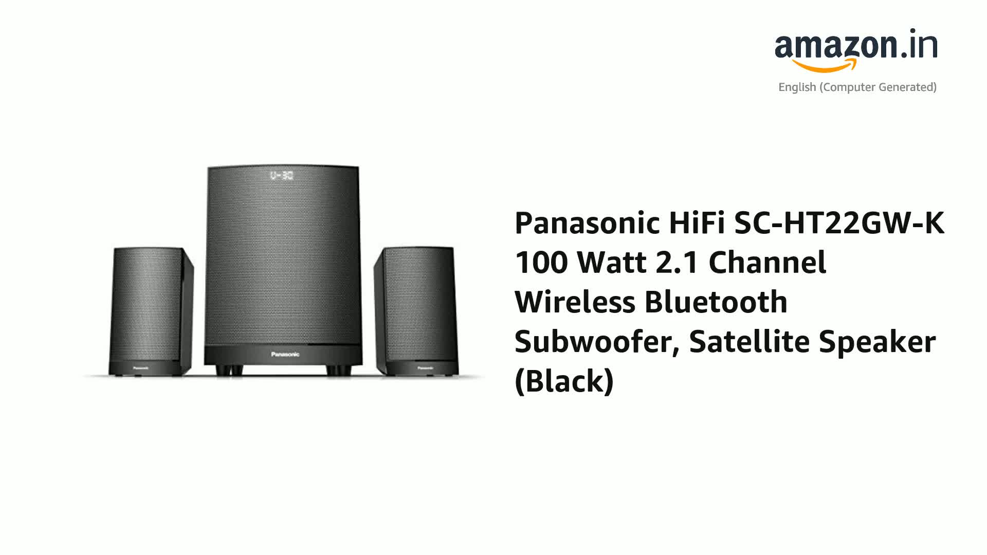 Panasonic HiFi SC-HT22GW-K 100 Watt 2.1 