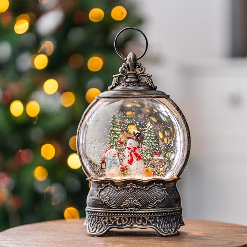 Kirschblüte SD-2024 12.1 Inch Christmas Snow Globe Lights, Snowmen & Animals In The Forest Lighted Water Lights cover