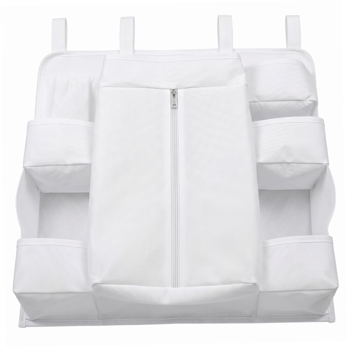Faticenic Hanging Baby Diaper Caddy Organizer, Sturdy Diaper Caddy with Multiple Pockets Light Gray