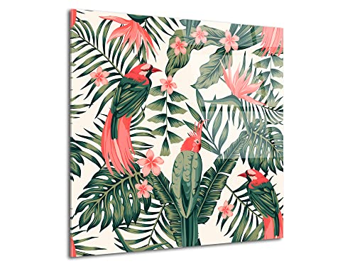 Tableau mural vintage oiseaux pour remplacer un mur blanc par une décoration moderne