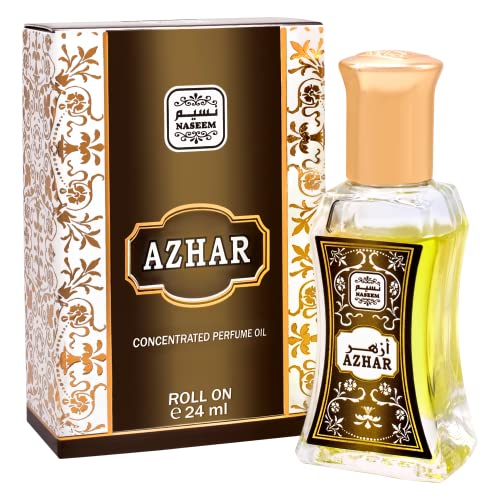 AZHAR Perfume Oil Rollerball Non Alcoholic Fragrance Oil Vanilla Floral Perfumes for Men by Naseem Perfume 24 mL / 0.81 Fl Oz (Pack of 1) - Long Lasting Men's Fragrances.