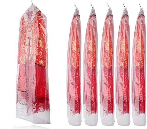 UK Store 247Uk Store 247 Clear 54inch Long Ideal for trousers Skirt Short dress 100 Gauge Dry Cleaning Laundrette Polythylene Garment Clothes Cover Protector Bags (100)