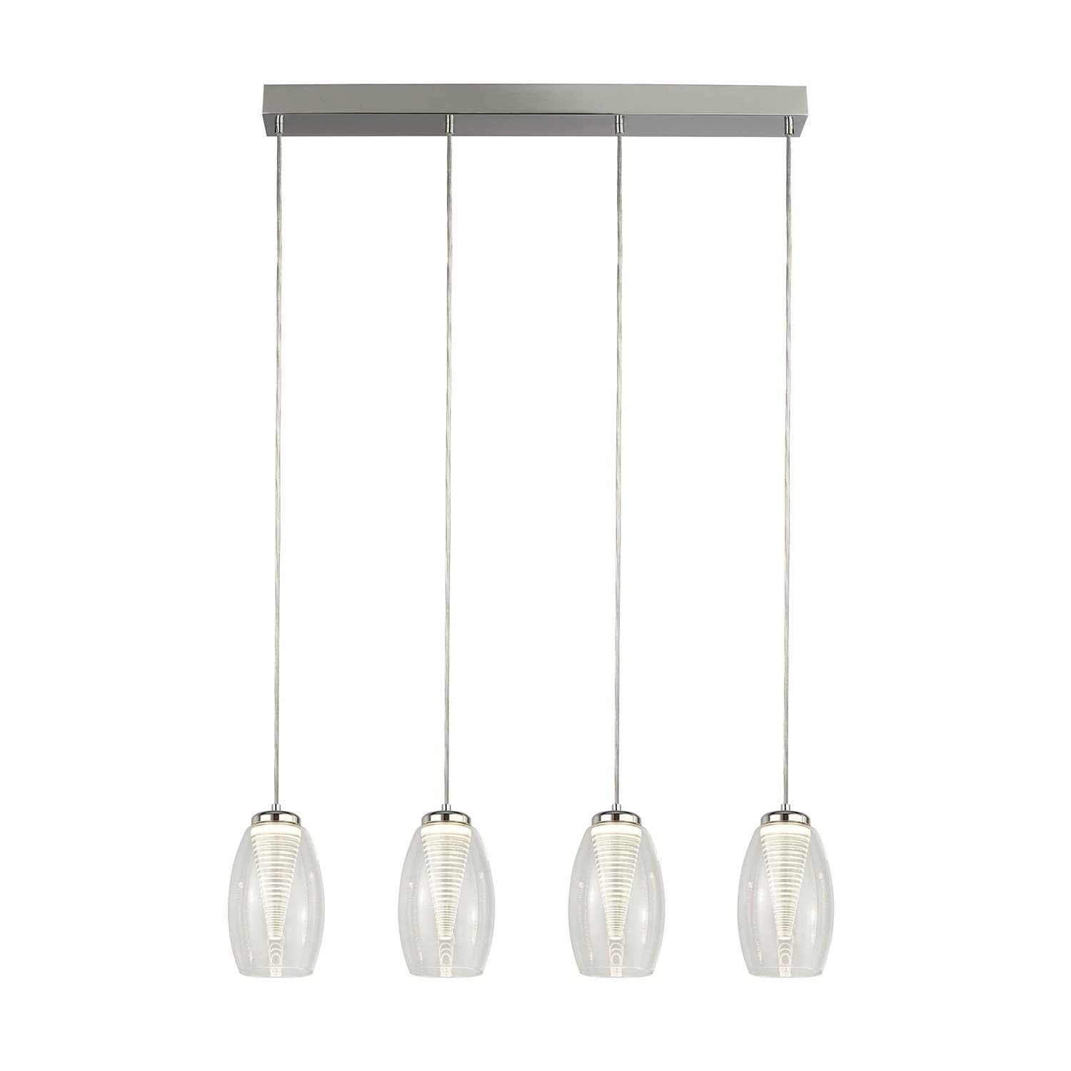 Searchlight Hängelampe Pendelleuchte Esstischlampe LED Wohnzimmerlampe 4 flammig H 150 cm