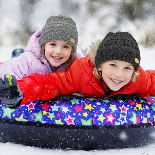 Sukeen Kids Winter Hat Chenille Knit Beanie Hat with Lined for Girls Boys Toddlers Ages 3-8 Warm Skull Caps for Ourdoor2