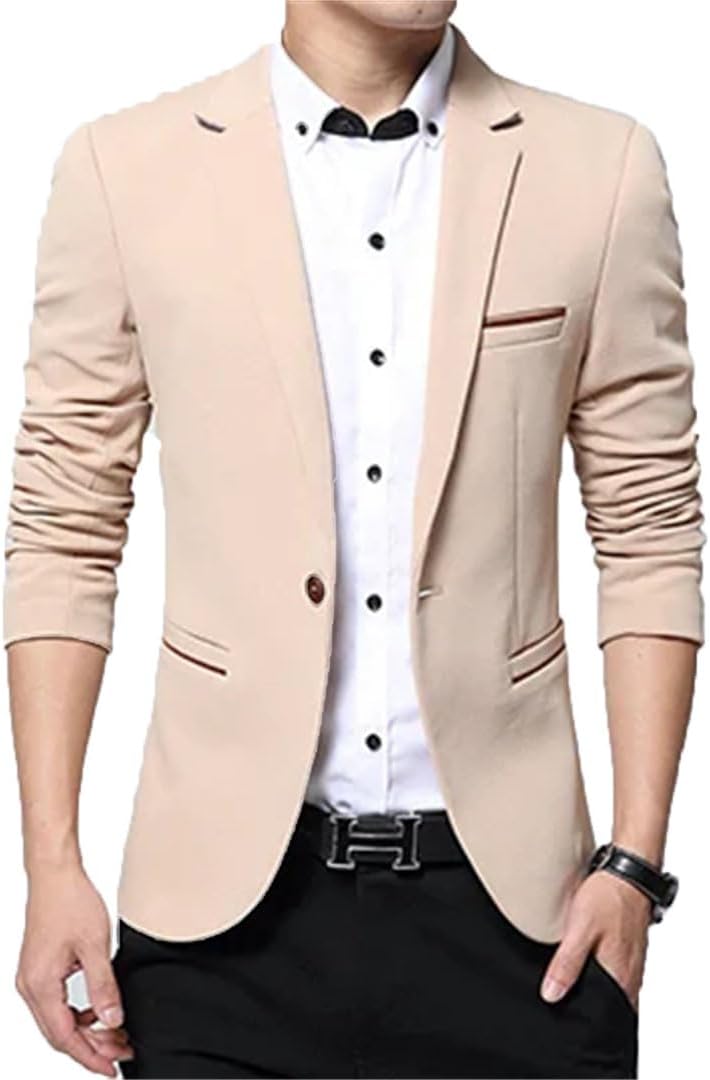 GenericMen Blazer Suit Jackets Slim Fit Suit Jacket Spring Costume Terno Masculin Blazer Jacket