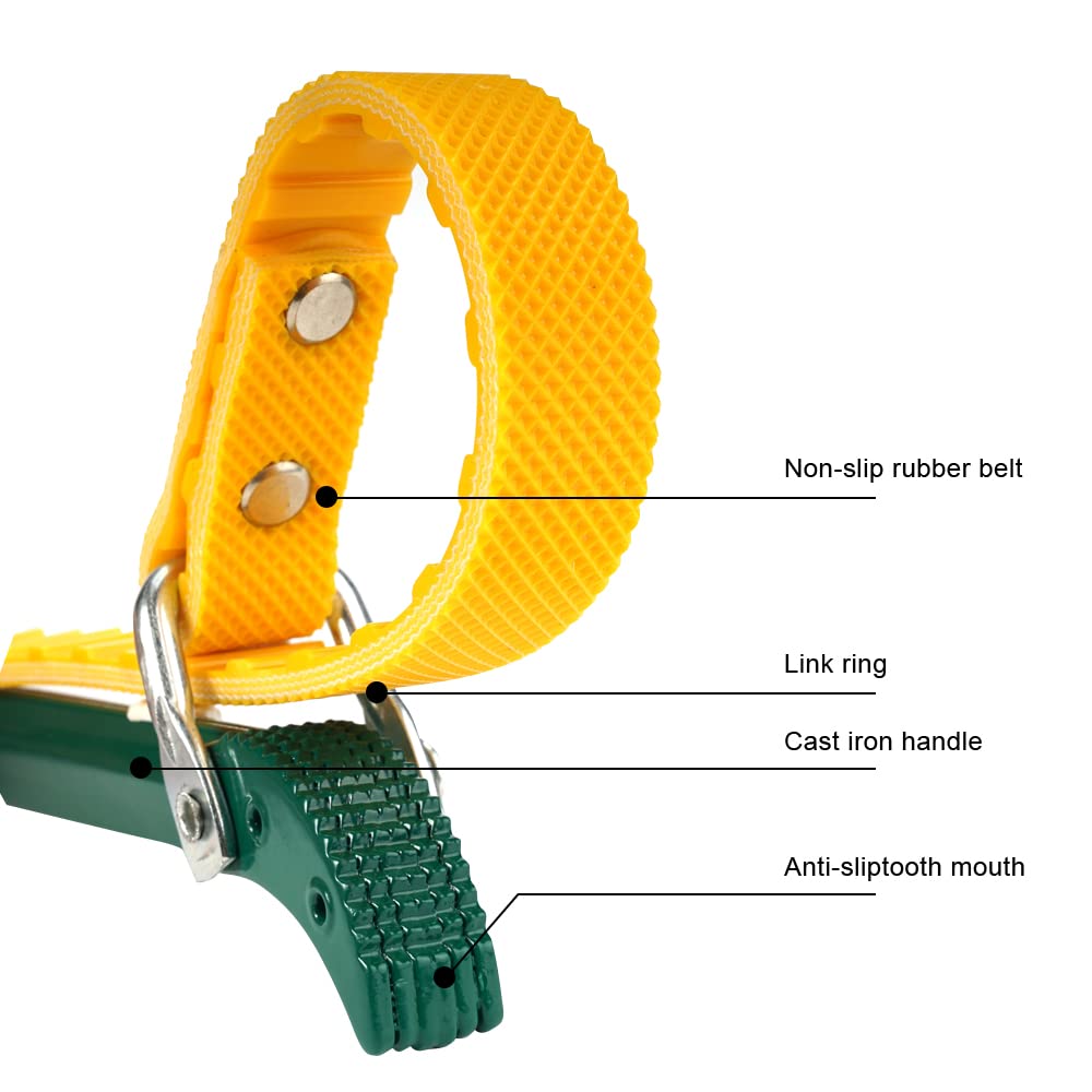 Chiave A Nastro Per Filtro Olio - 2 Pezzi Regolabile In Gomma E Acciaio - Foto 6