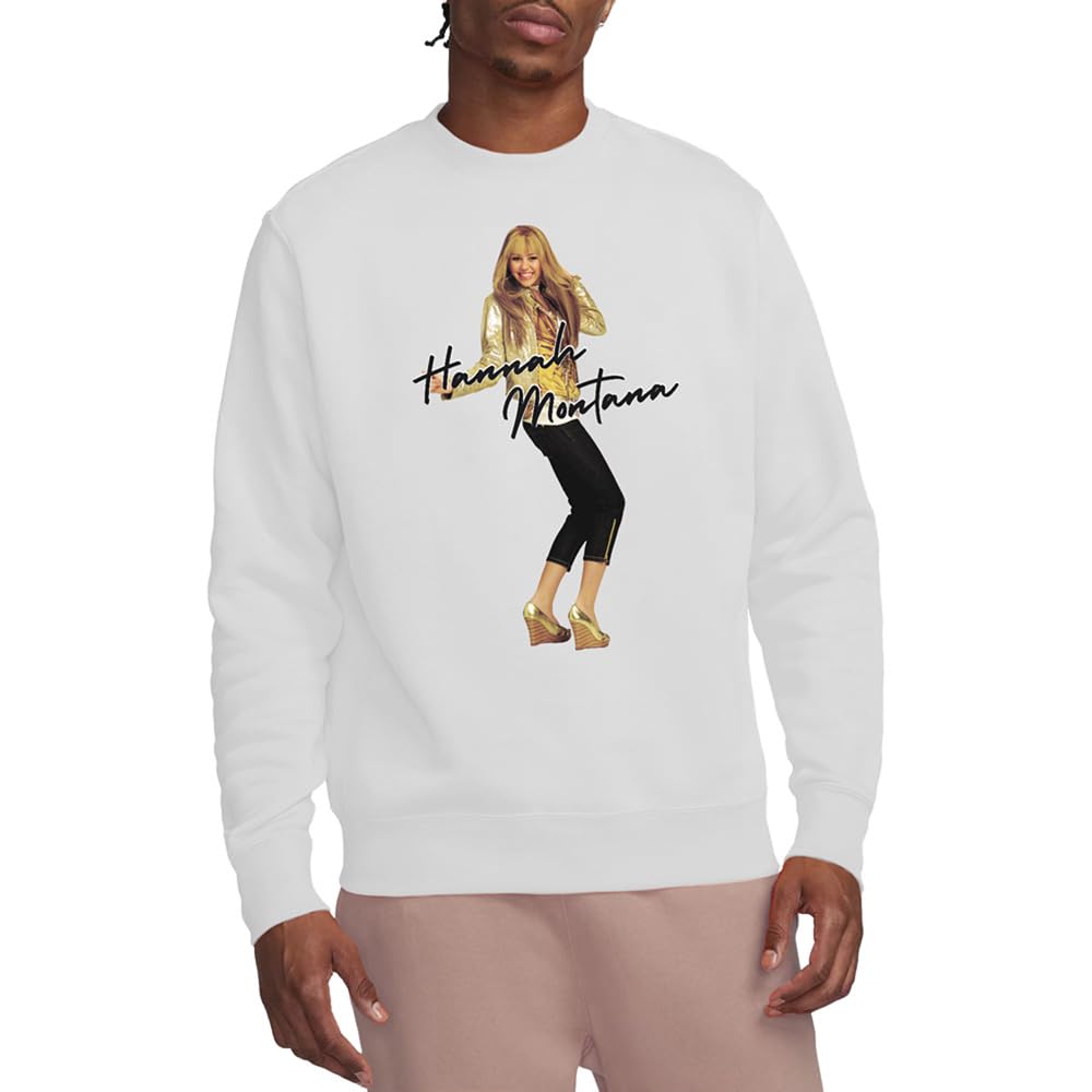 Disney Men's Hannah Montana Pose Sweatshirt White - XL
