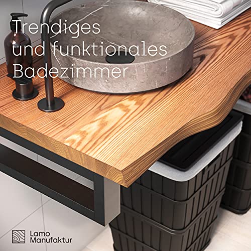 LAMO-Manufaktur-Encimera-para-Lavabo-Encimera-de-Bano-Encimera-de-Madera-con-Borde-Vivo-Estante-de-Bano-70×40-cm-LxA-Color-Rustical-Sin-Accesorios-de-Montaje-LWP-01-A-003-AF