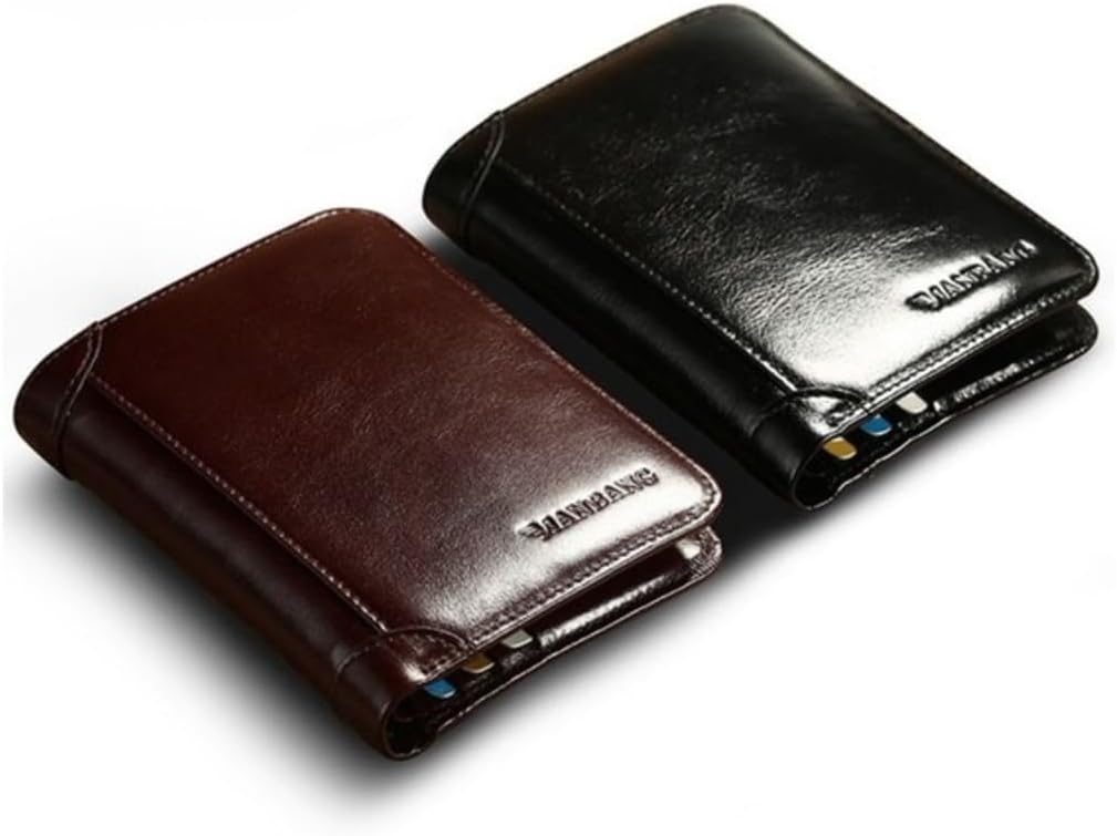 Carteira Manbang Couro Original Masculina Rfid RIFD Anti-Roubo carteira Premium
