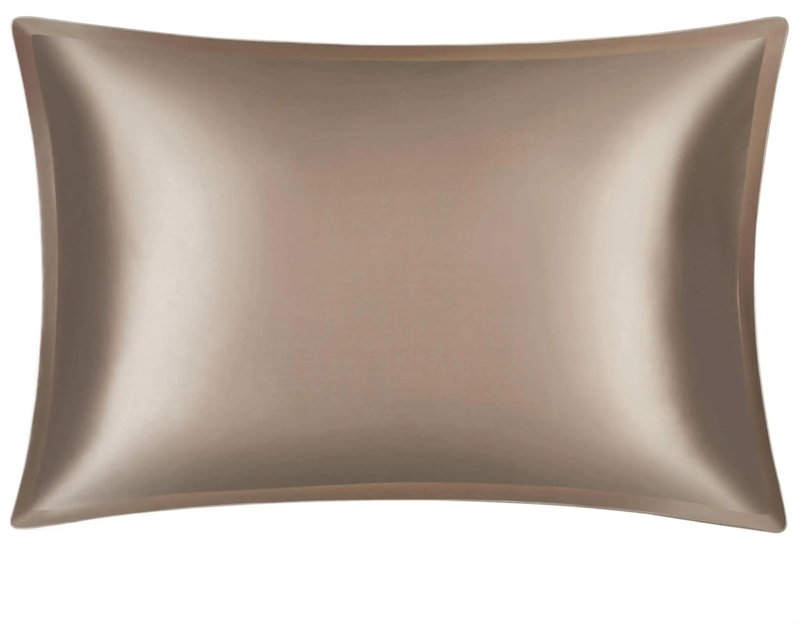 Funda almohada seda Fundas de almohada de seda Funda de almohada de seda morera for cabello y piel: parte delantera de seda pura y parte trasera de fibra de lyocell transpirable, 1 paquete(Coffee colo