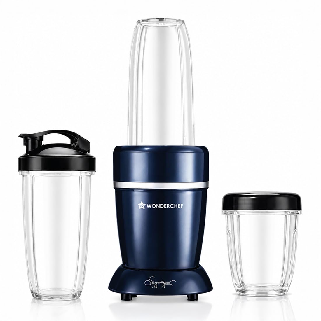 Wonderchef Nutri-blend Storm 1000W Mixer Grinder Smoothie Maker, 100% Copper Motor, 6-wing Stainless-steel Blades, 3 Jars for Masalas, Chutney, Nuts, Crush Ice, 22000 RPM, Sipper Lid, 2-Yr Warranty-picture-39