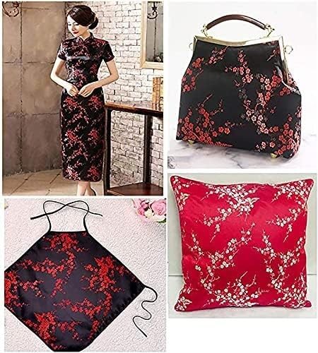 Tissu Brocart Chinois Dragon 1 Mètre - Satin Soyeux Polyester Pour Costumes Et Loisirs Créatifs