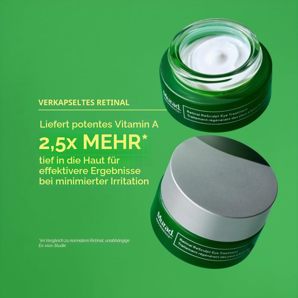 Murad Retinal ReSculpt Eye Lift Treatment - Resurgence Anti-Ageing Augenpflege gegen Linien und Falten - verkapseltes Vitamin A Augenpflege wirkt wie ein Augenlifting im Glas, 30ml