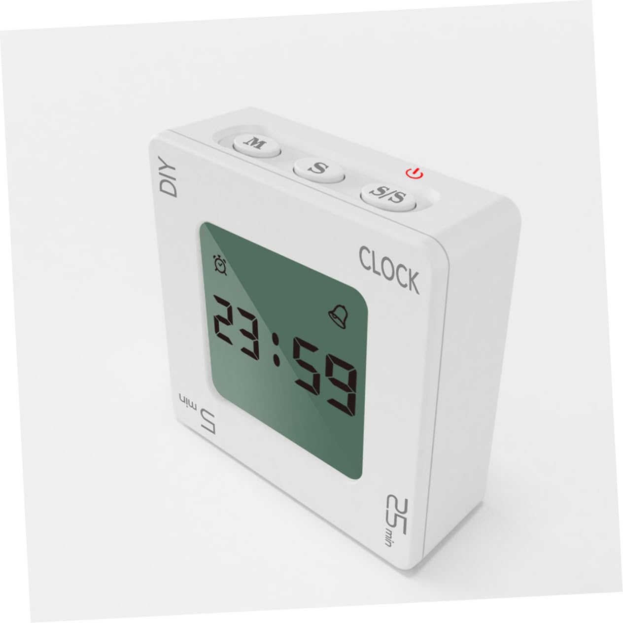 IMIKEYA 2pièces Minuteur Électronique Portable à avec Alarme Et Écran Lumineux Chronomètre pour Cuisine Bureau Blanc sans Batterie