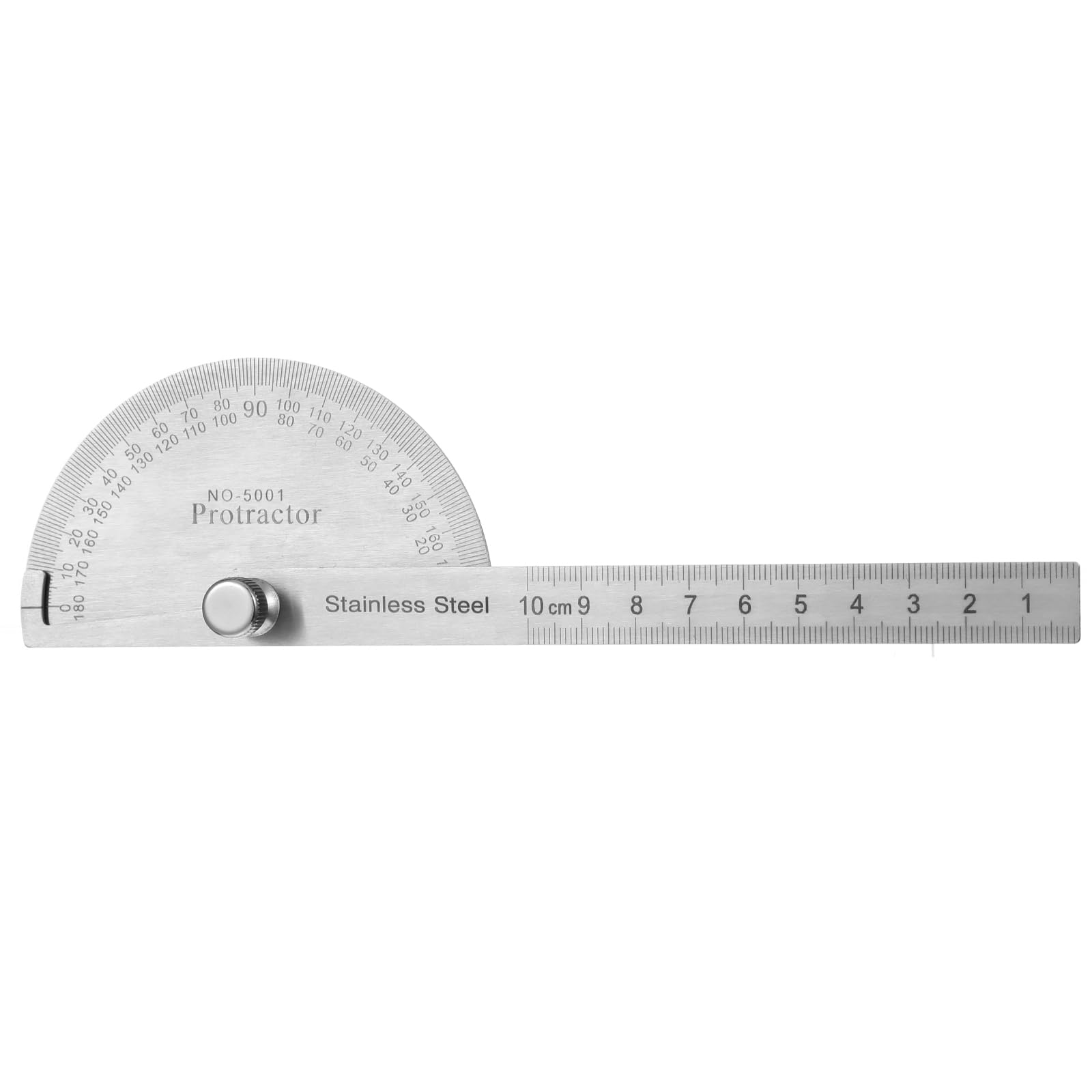 Stainless Steel Angle Protractor - 0-180 Degrees -7