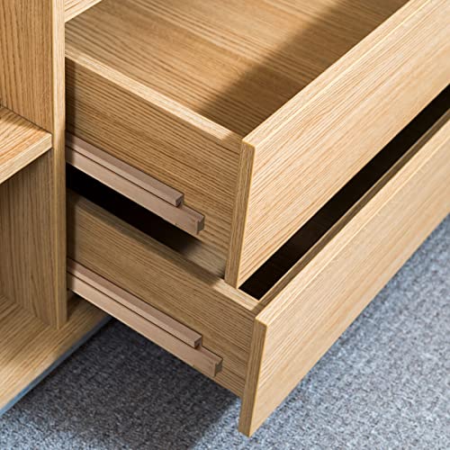 Maitys Wooden Drawer Slides Bottom Mount Classic Center Guide Track with Metal Slide Glides Traditional Wood Drawer Rails for Dresser Replacement(16 Inches,2 Pcs) - Image 7