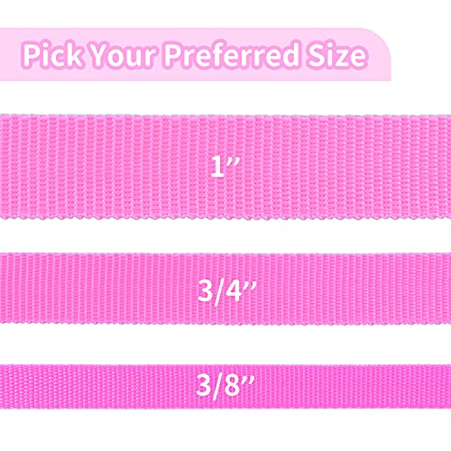 Image of HIKISS Long Dog Leash Obedience Recall Training Agility Lead with Thickening Material for Large Dog - 15ft 20ft 30ft 50ft 100ft Training Leash(Pink 50ft)